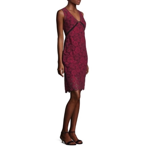 Plenty by Tracy Reese Plum Lace Floral Shift Dress 4 - Picture 1 of 9